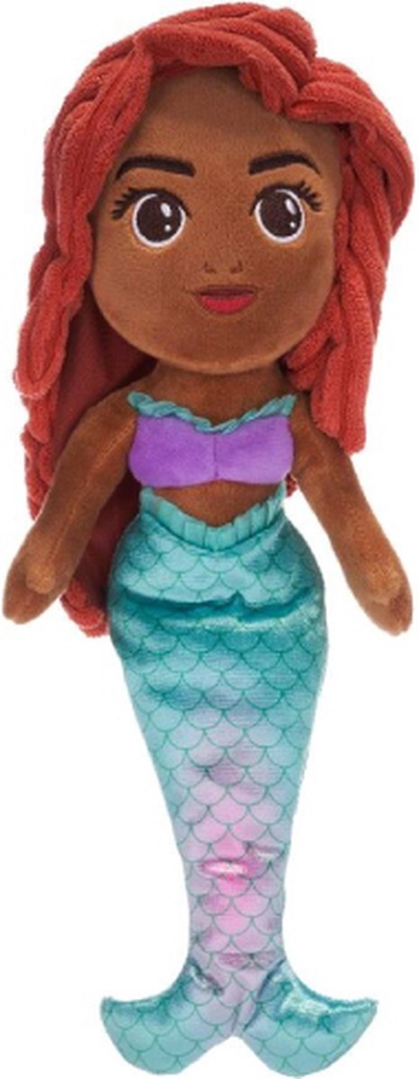 Ariel - Disney De Kleine Zeemeermin Pluche Knuffel 40 cm {Speelgoed Knuffelpop voor kinderen jongens meisjes | Disney The Little Mermaid Plush Toy | Zee Meermin Ariel, Aquata, Alana, Andrina, Arista, Attina, Adella